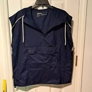 Men's Navy Blue Hooded Vest By Sports Illustrated,  Size M